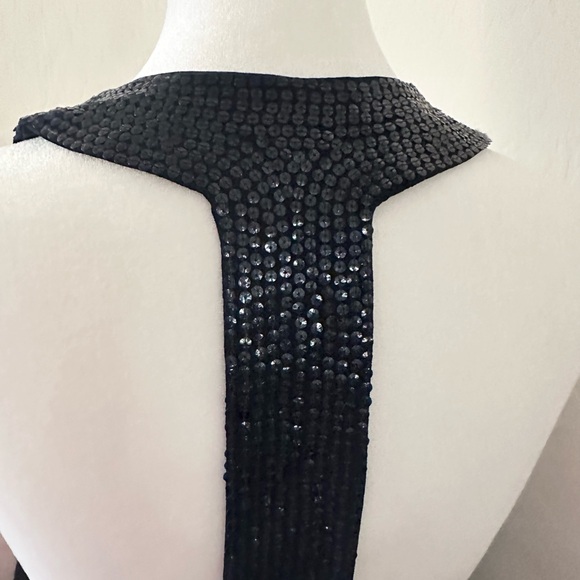 Alive + Olivia Black Sequins Sleeveless T back style top - Picture 6 of 13
